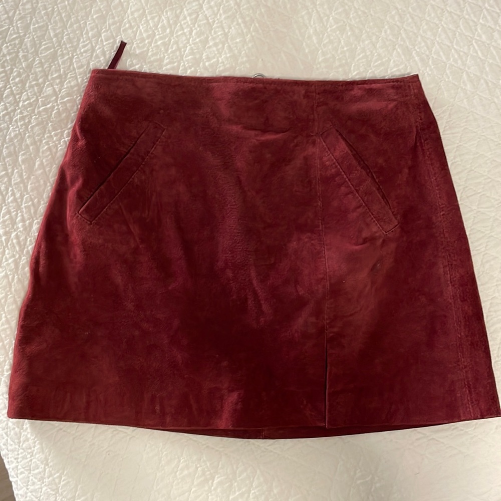 Blank NYC suede skirt, merlot